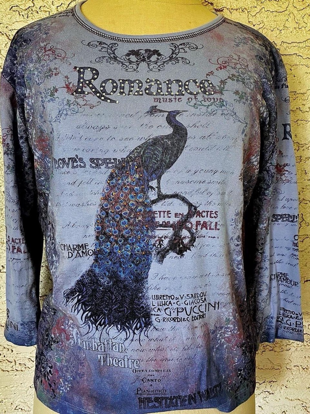 Vintage Peacock Print Women’s top